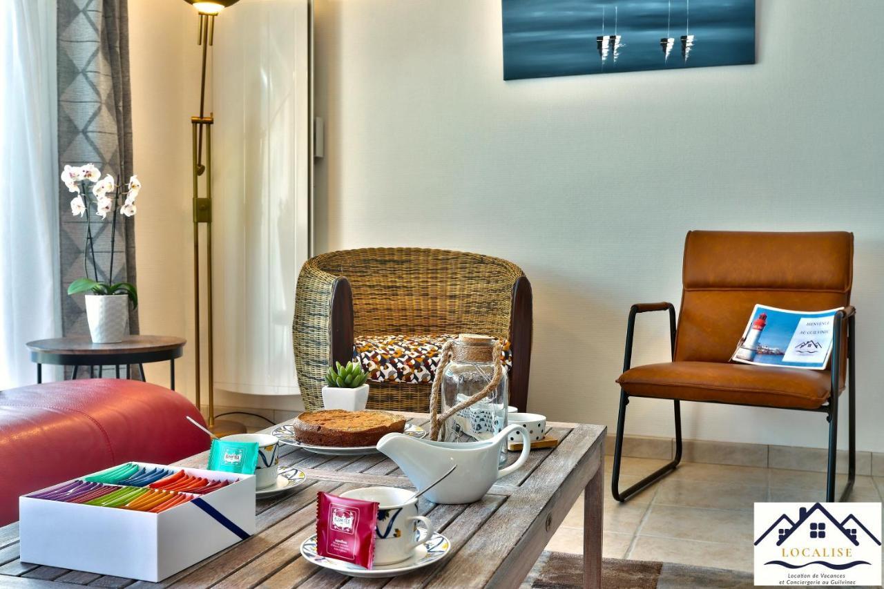 Localise - M3A La Maison Du Pecheur Au Guilvinec - Chambres Vue Mer - A 20M De La Mer Situee A La Pointe De Men Meur - Tout A Pied, Plage, Port, Centre, Commerces, Marche - Wifi Inclus - Linge De Lit Inclus - Jardin Clos - En Option , Menage Et Servi Buitenkant foto
